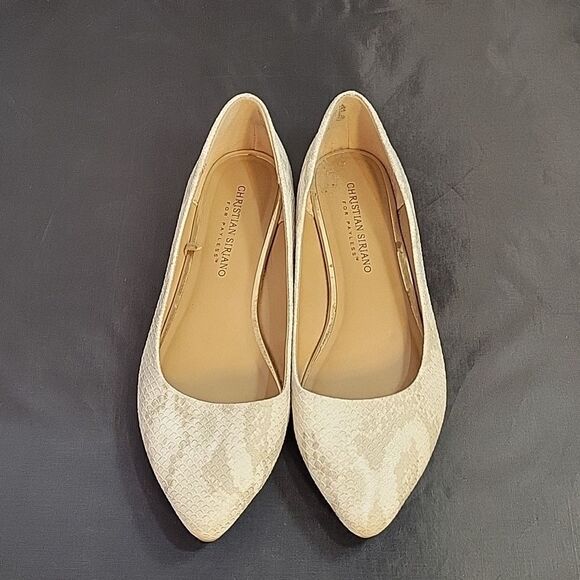 CHRISTIAN SIRIANO SNAKESKIN DESIGN SLIP ON WOMEN"S FLAT - Picture 2 of 15